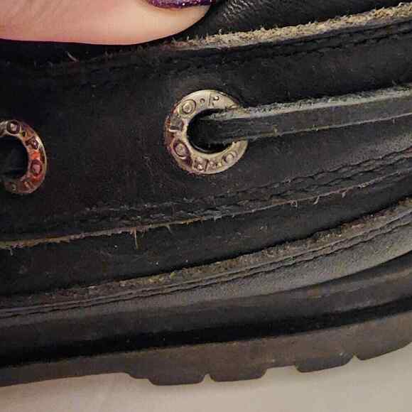 Polo Ralph Lauren vintage black buckle deck boat shoes loafers men\'s size 10.5 D main image 7